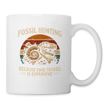 Fossilienjagd statt Zeitreise | Paläontologie - Tasse - Weiß - Rechts