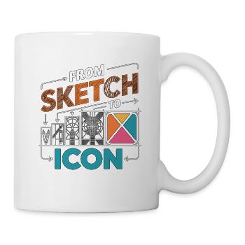 Logo Designer From Sketch To Icon Graphic Designer - Mug - white - Right