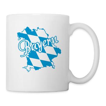 Bayern | Blau Weiß Rauten - Tasse - Weiß - Rechts