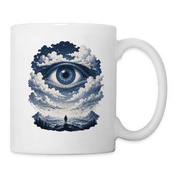 La vue du jour dans l’œil du nuage - Mug blanc - blanc - Droite