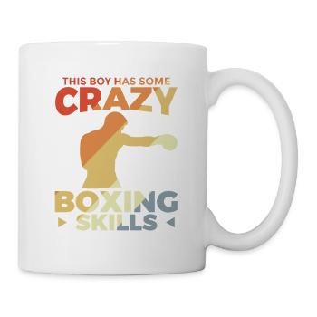 This Boy Has Some Crazy Boxing Skills - Tasse - Weiß - Rechts