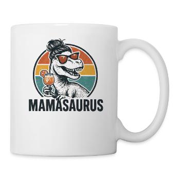 Mamasaurus Mama Mutter Geschenkidee Humor Lustig - Tasse - Weiß - Rechts