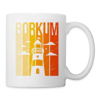 Borkumer Insel BORKUM Nordsee Urlaub Lustig - Tasse - Weiß - Rechts