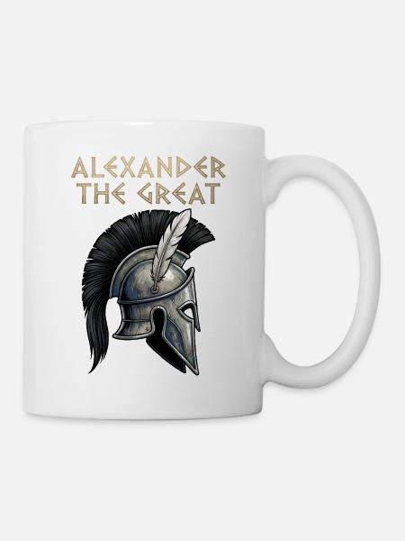 Alexander der Große Kriegerhelm - Tasse - Weiß