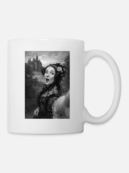 Ada Lovelace Porträt Selfie - Tasse - Weiß
