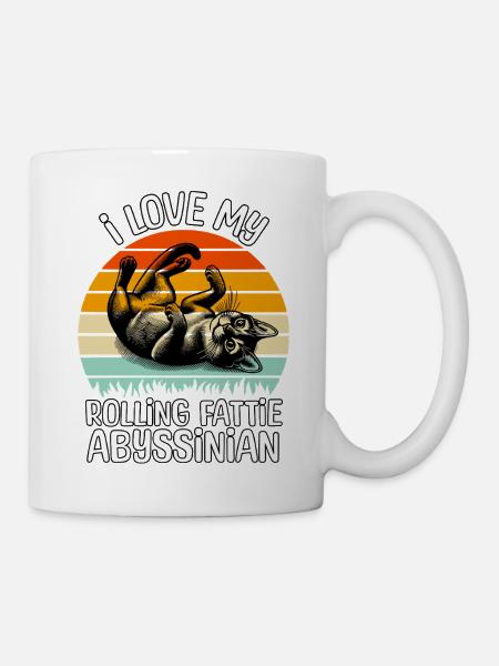 Lustige Abessinierkatze - Tasse - Weiß