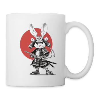 Samouraï Lapin en armure avec un katana - Mug blanc - blanc - Droite