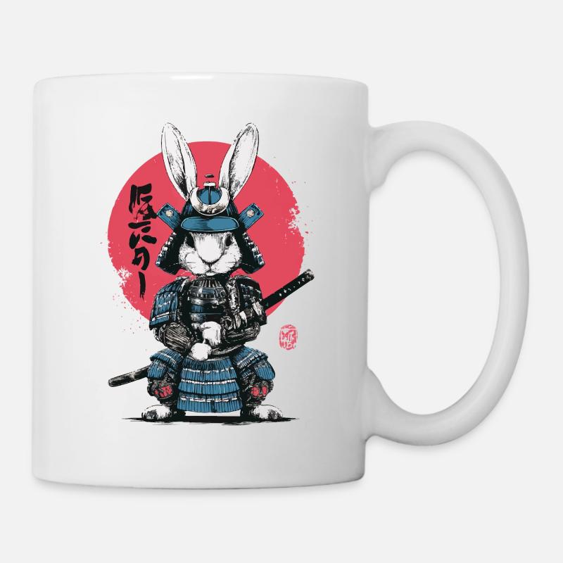 Bunny Samurai in Armor - Mug - white