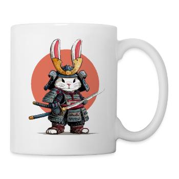 Guerrier Samouraï Lapin - Mug blanc - blanc - Droite
