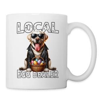 Marchand d’œufs de Labrador de Pâques - Mug blanc - blanc - Droite