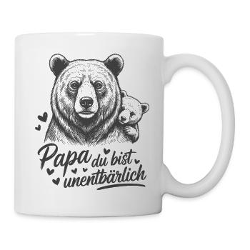 Papa Du bist unentBÄRlich - Tasse - Weiß - Rechts
