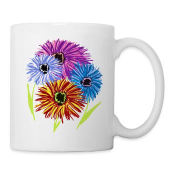 Blumen Sommer Garten Blume Blüten Flora - Tasse - Weiß - Rechts