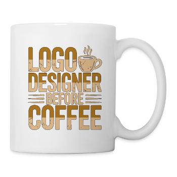 Logo Designer Before Brand Designer Coffee Lover - Tasse - Weiß - Rechts