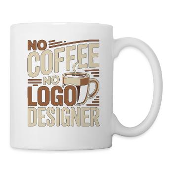 Logo Designer No Coffee Illustrator Coffee Lover - Tasse - Weiß - Rechts