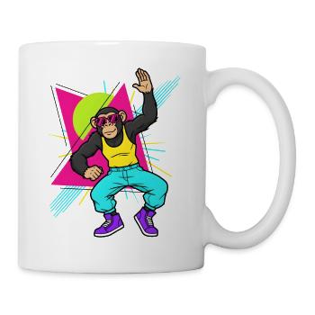 Heavy Metal Rocker Chimpanzee Monkey Rock Music - Mug - white - Right