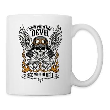 Ride with the Devil | See you in hell | Bikers - Mug - white - Right