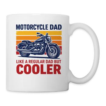 Motorcycle Dad Shirt Cooler Dad Biker Geschenk - Tasse - Weiß - Rechts