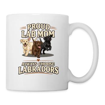 Proud Lab Mom Shirt Labrador Dog Gift - Mug - white - Right
