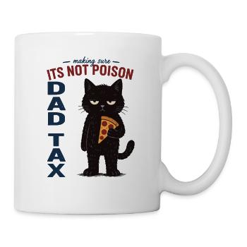 T-shirt Dad Tax Cadeau de pizza drôle pour chat - Mug blanc - blanc - Droite