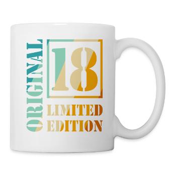 18. Geburtstag Junge Mädchen Teenager Original 18 - Tasse - Weiß - Rechts