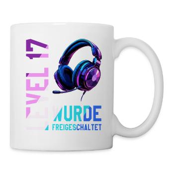 17. Geburtstag Junge Mädchen Teenager Level 17 - Tasse - Weiß - Rechts