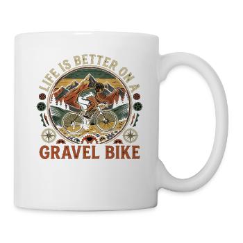 Gravel Bike Bike Adventure Mountains - Mug - white - Right