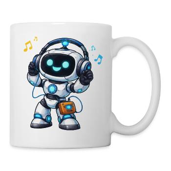 DJ robot spatial avec casque - Mug blanc - blanc - Droite