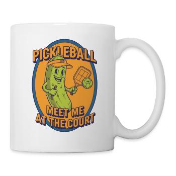 Pickleball Funny Player Meet Me At The Court Play - Mug - white - Right