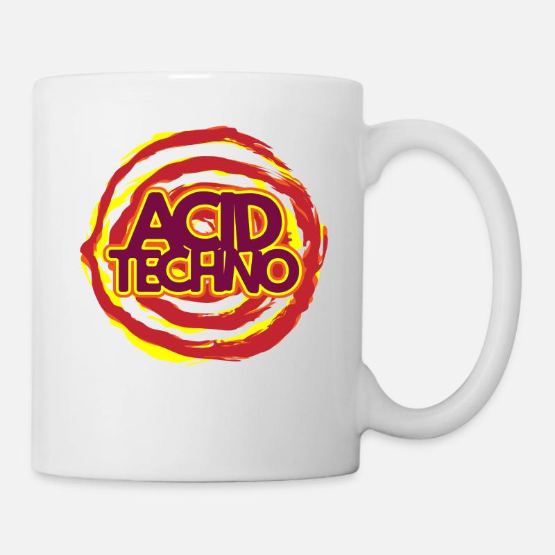 Acid Techno Neon-Logo - Tasse - Weiß