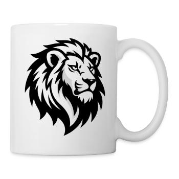 Majestic lion's head – symbol of power - Mug - white - Right