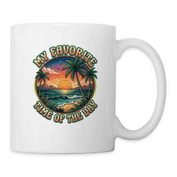 Favorite time at the beach - Mug - white - Right