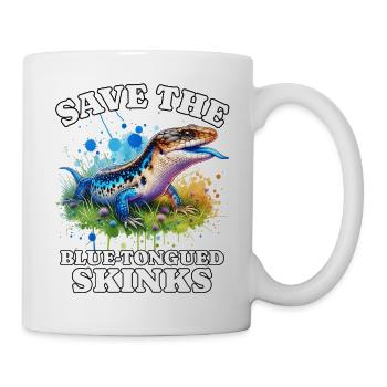 Save Blauzungenskink - Tasse - Weiß - Rechts