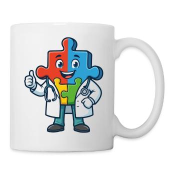 Puzzle Pals Doktormaskottchen - Tasse - Weiß - Rechts