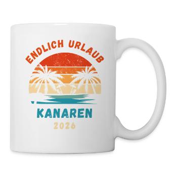 Kanarische Inseln Urlaub 2026 Kanaren Reise Outfit - Tasse - Weiß - Rechts
