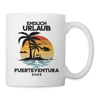 Fuerteventura Urlaub 2026 Kanaren Reise Outfit - Tasse - Weiß - Rechts