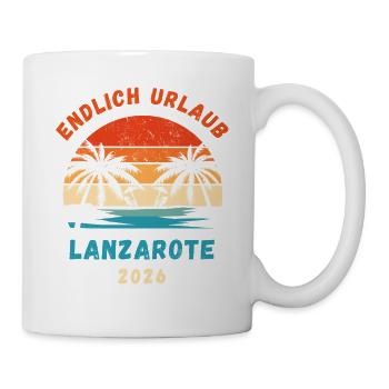 Lanzarote Urlaub 2026 Kanaren Reise Outfit - Tasse - Weiß - Rechts