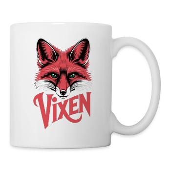 Vixen Fuchs Kopf Statement Shirt Wildtier - Tasse - Weiß - Rechts