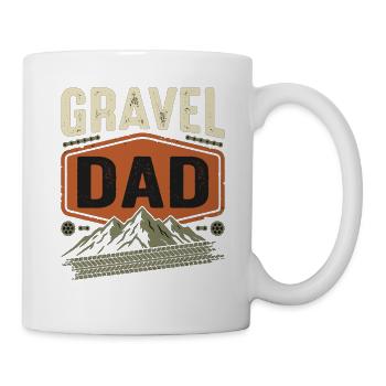 Gravel Dad Fahrrad Papa Biker Geschenk - Tasse - Weiß - Rechts