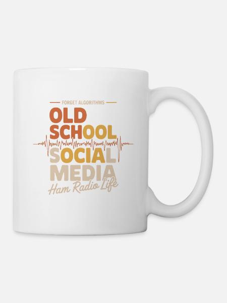 Altmodisches Social-Media-Amateurfunkleben - Tasse - Weiß