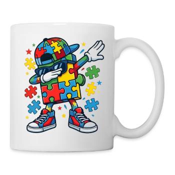 Bewusstsein für Autismus-Bewusstsein für das Puzzleteil des Puzzleteils - Tasse - Weiß - Rechts