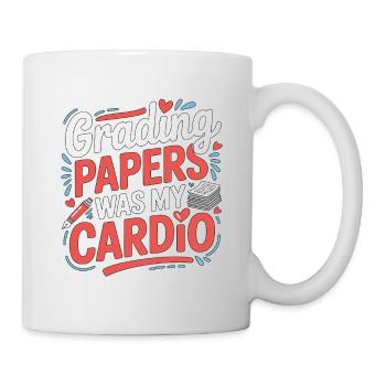Un enseignant à la retraite qui corrigeait des copies était mon instructeur - Mug blanc - blanc - Droite