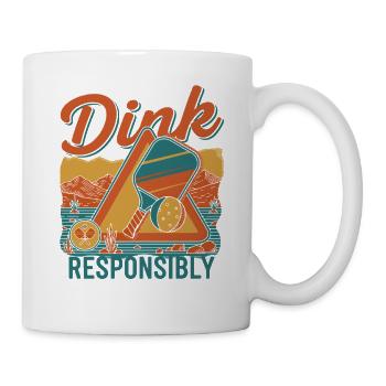 Pickleball Funny Player Dink Responsibly Love - Mug - white - Right