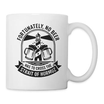 Fortunately No Beer Strait of Hormuz Humor - Mug - white - Right