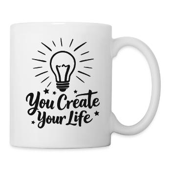 You Create Your Life Light Bulb Inspiration - Mug - white - Right