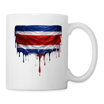 Costa Rica Dripping Flag - Mug - white - Right