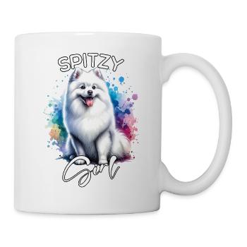 Spitz Mädchen Spitz - Tasse - Weiß - Rechts