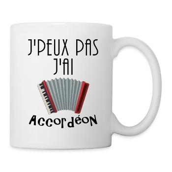 Accordéon accordéoniste cadeau d'accordéon - Mug blanc - blanc - Droite