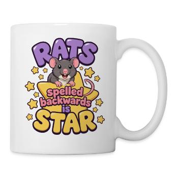 Rat Domestique : La Petite Étoile Kawaii - Mug blanc - blanc - Droite