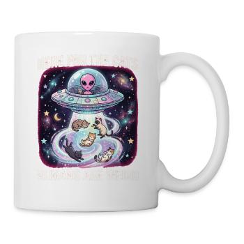 Here For The Cats – Humans Are Weird - Mug - white - Right
