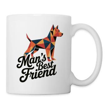 Low Poly Dog Graphic Mans Best Friend Shirt - Mug - white - Right